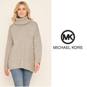 NEW Michael Kors Women's Beige Turtleneck Sweater